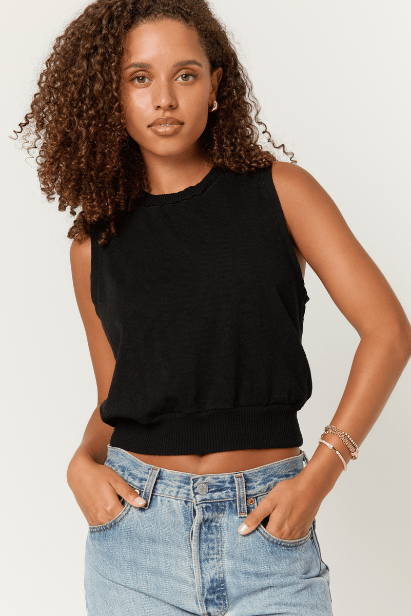 Iralo Textured Tank Vest - Black – PROJECT SOCIAL T