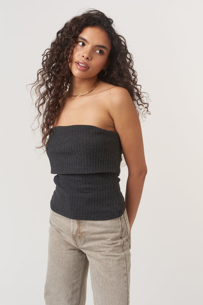 melt the lady rib tube tops ブラック melt the lady rib tube tops BLACK トップス