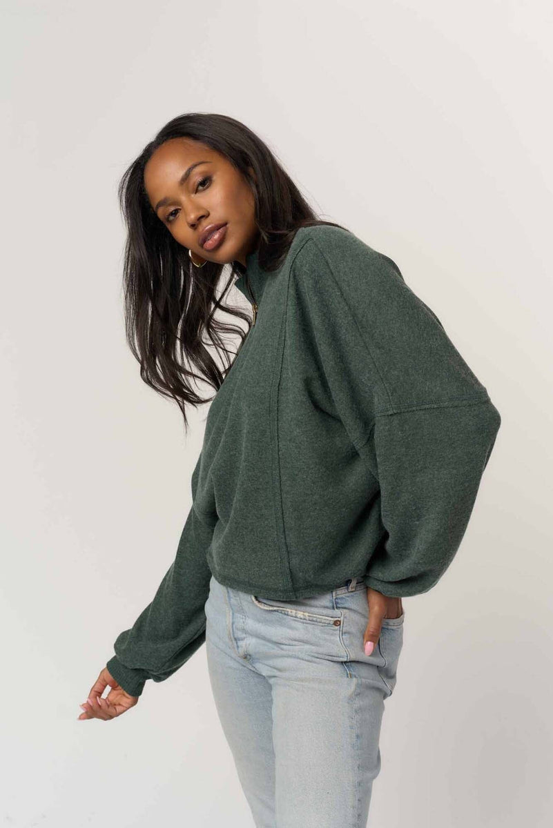 Ada Cozy Half Zip Long Sleeve – PROJECT SOCIAL T