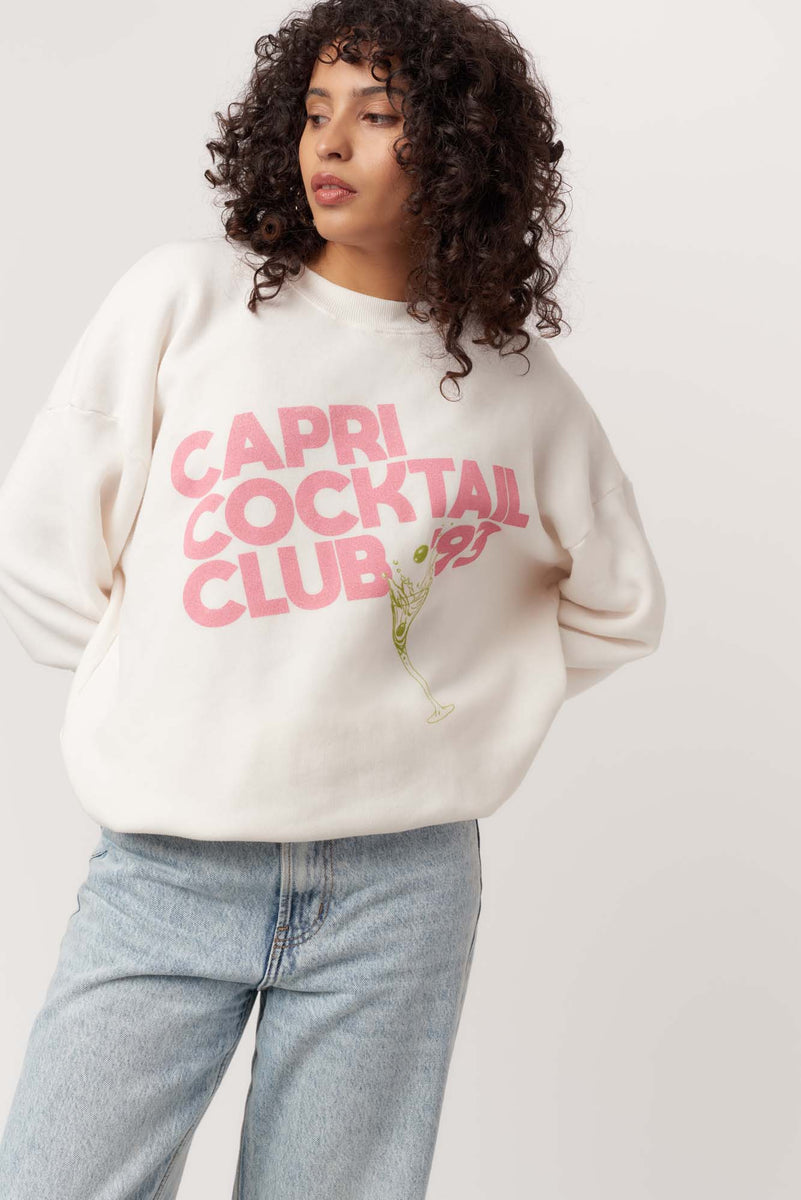 Capri Cocktails Sweatshirt - Ceramic – PROJECT SOCIAL T