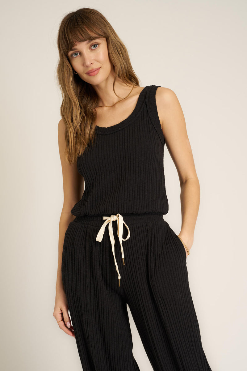 トップス PRANK PROJECT Deep U Neck Rib Top BLACK project-social-t-luca-scoop-