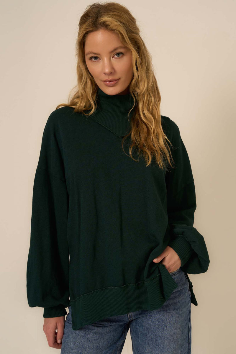 Marina High Neck Sweatshirt - Midnight Pine – PROJECT SOCIAL T