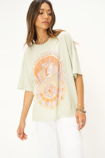 Never Stop Dreaming Perfect BF Tee in Desert Sage