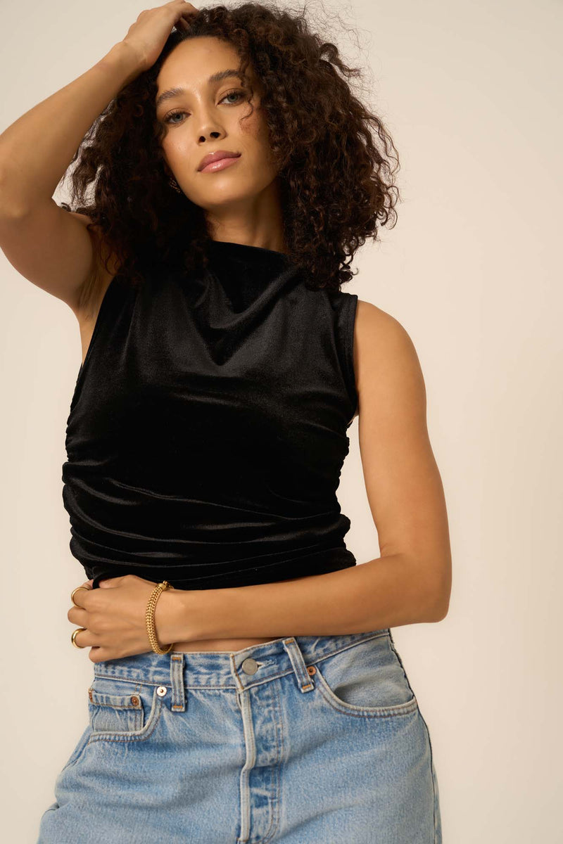 On Repeat Ruched Side Velvet Tank – PROJECT SOCIAL T