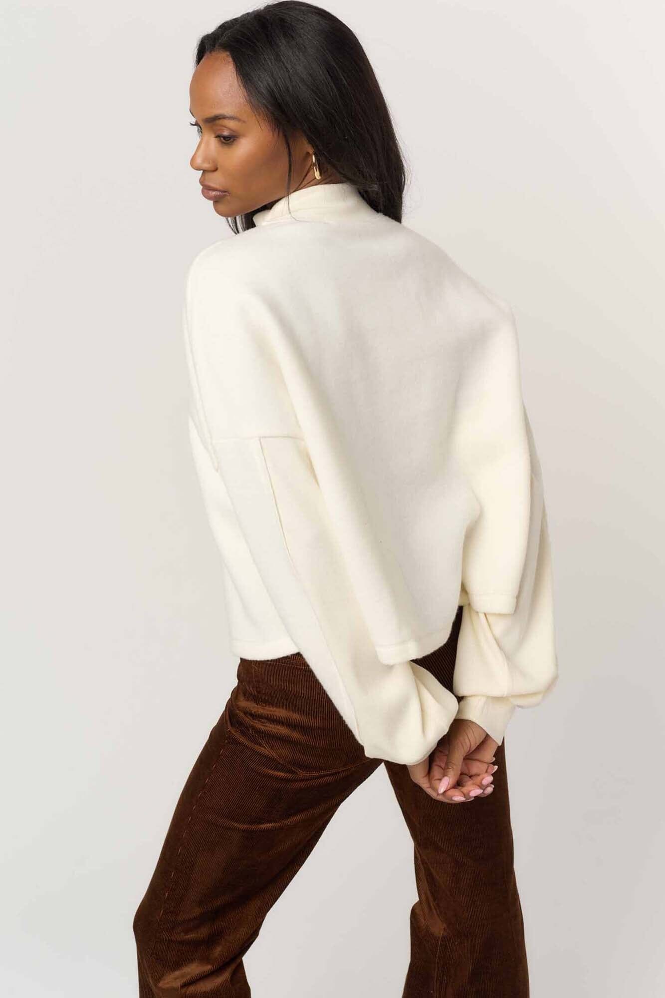 Saturn Mixed Fleece Henley Sweatshirt – PROJECT SOCIAL T
