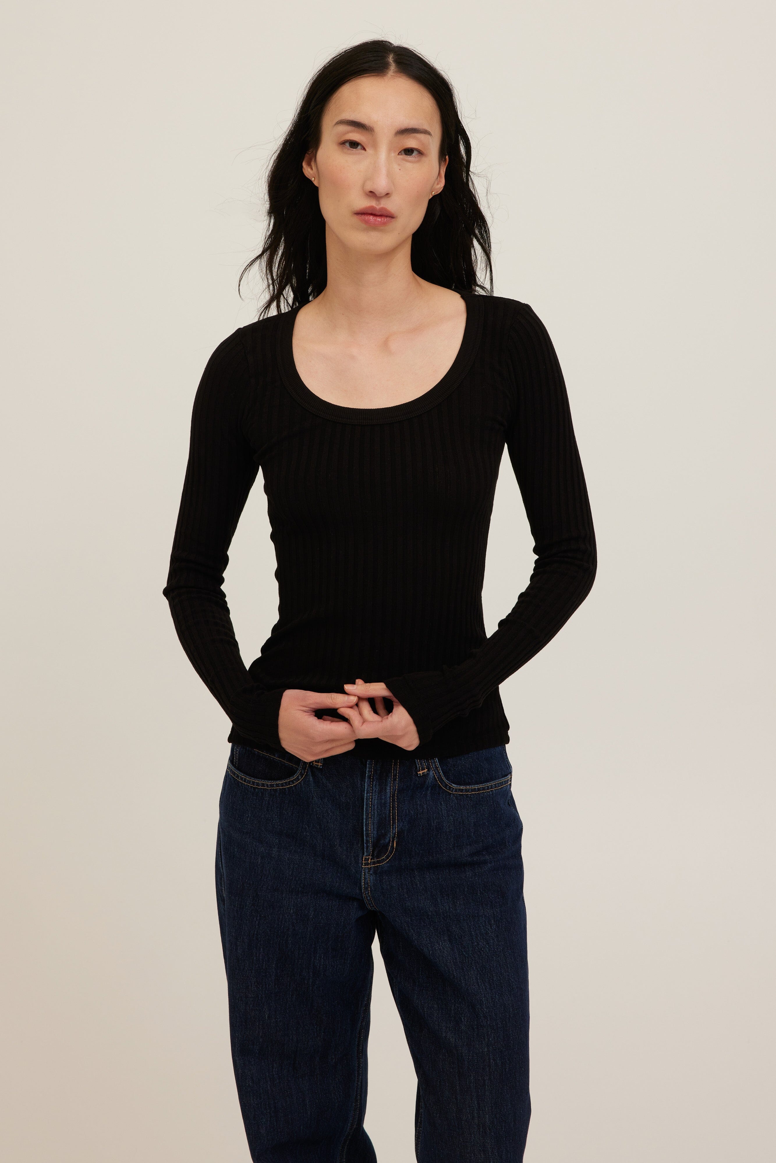 What's The Scoop Washed Rib Long Sleeve – PROJECT SOCIAL T
