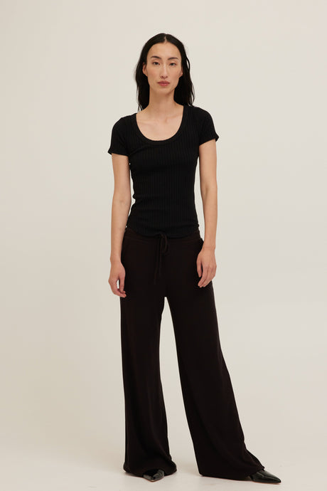 Julie Scoop Neck Sweater Rib Tee TEE Project Social T 