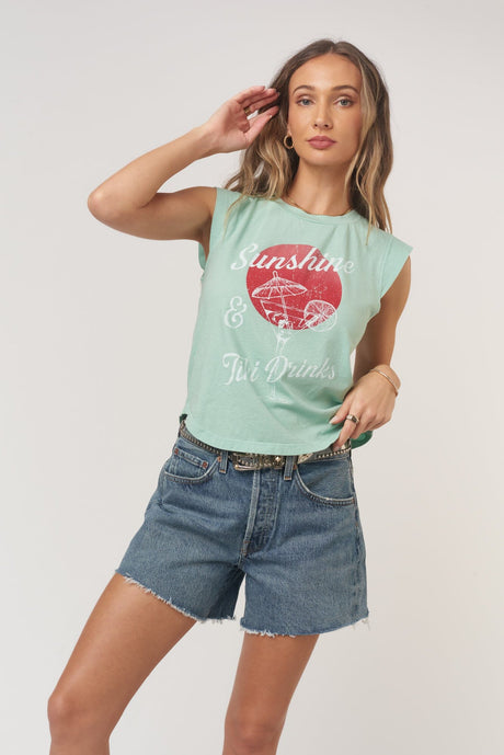 Sunshine & Tiki Drinks Muscle Tank GRAPHICS Project Social T 