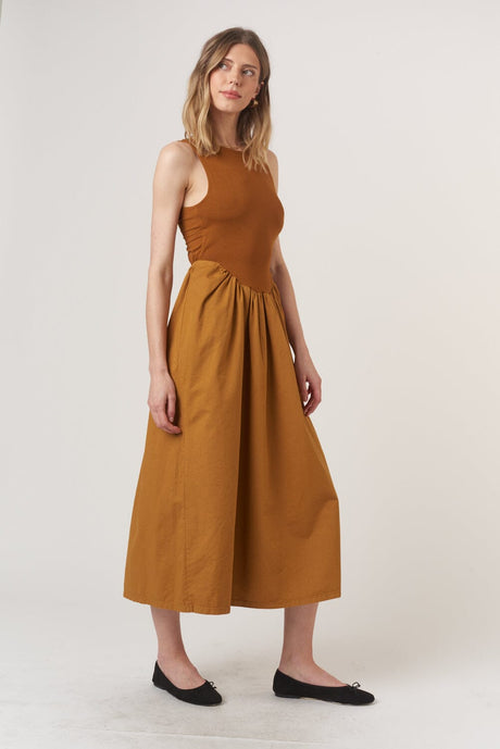 Corinne Mixed Fabric Tank Dress DRESS Project Social T 
