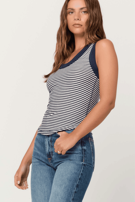 Hits Different Striped Ringer Tank TANK Project Social T 
