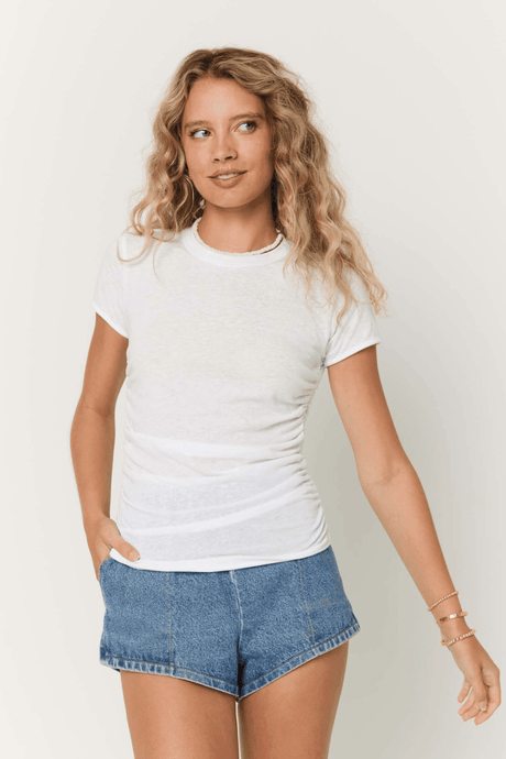 Izzie Ruched Baby Tee TEE Project Social T 