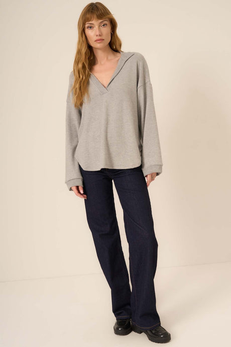 Chiara Cozy Collared Pullover LONG SLEEVE Project Social T 