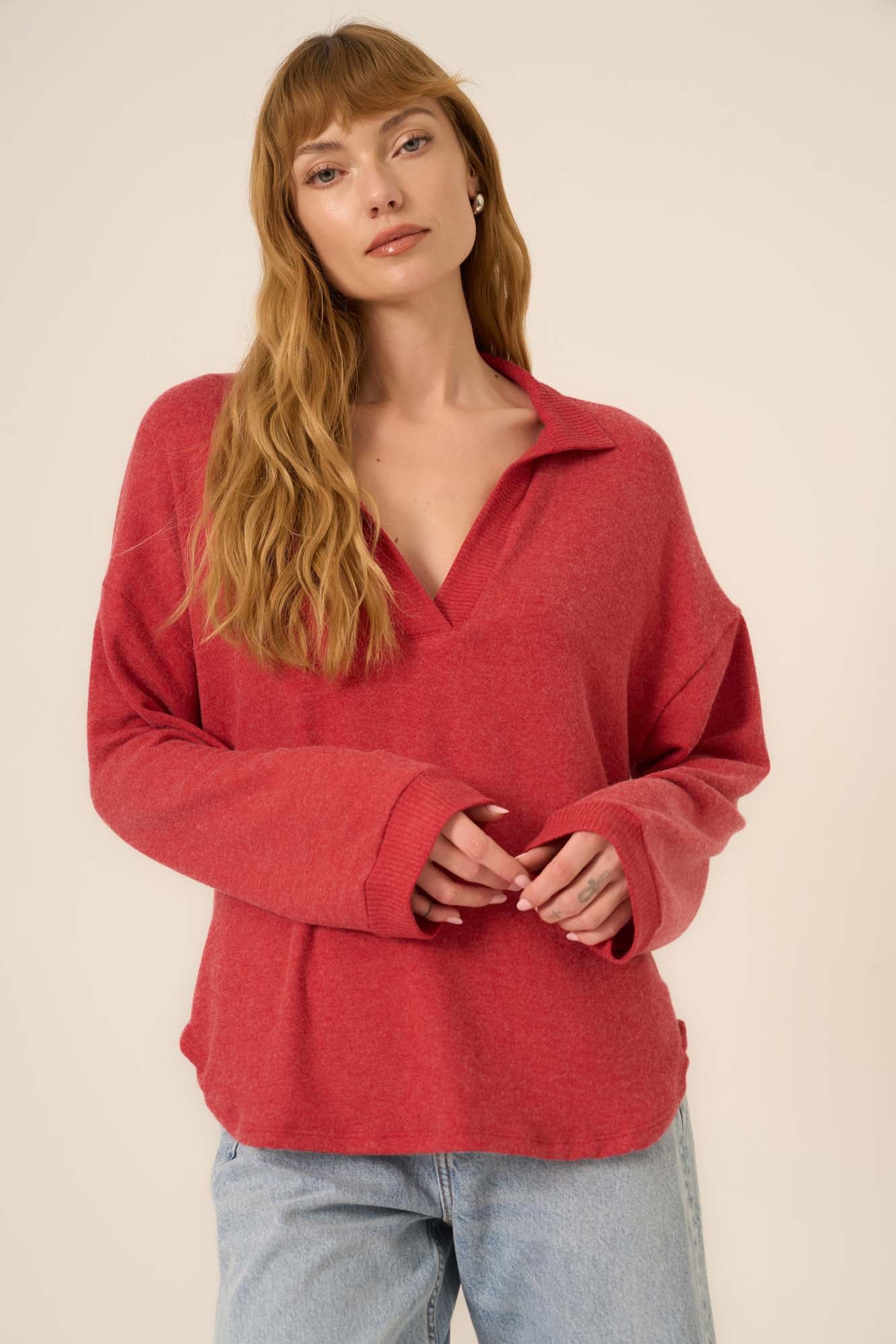Sorais Collared Mesh Pullover - Oat – PROJECT SOCIAL T