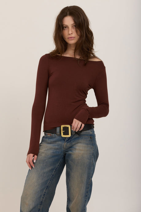 Vera Boat Neck Long Sleeve Tops Long Sleeve Project Social T 