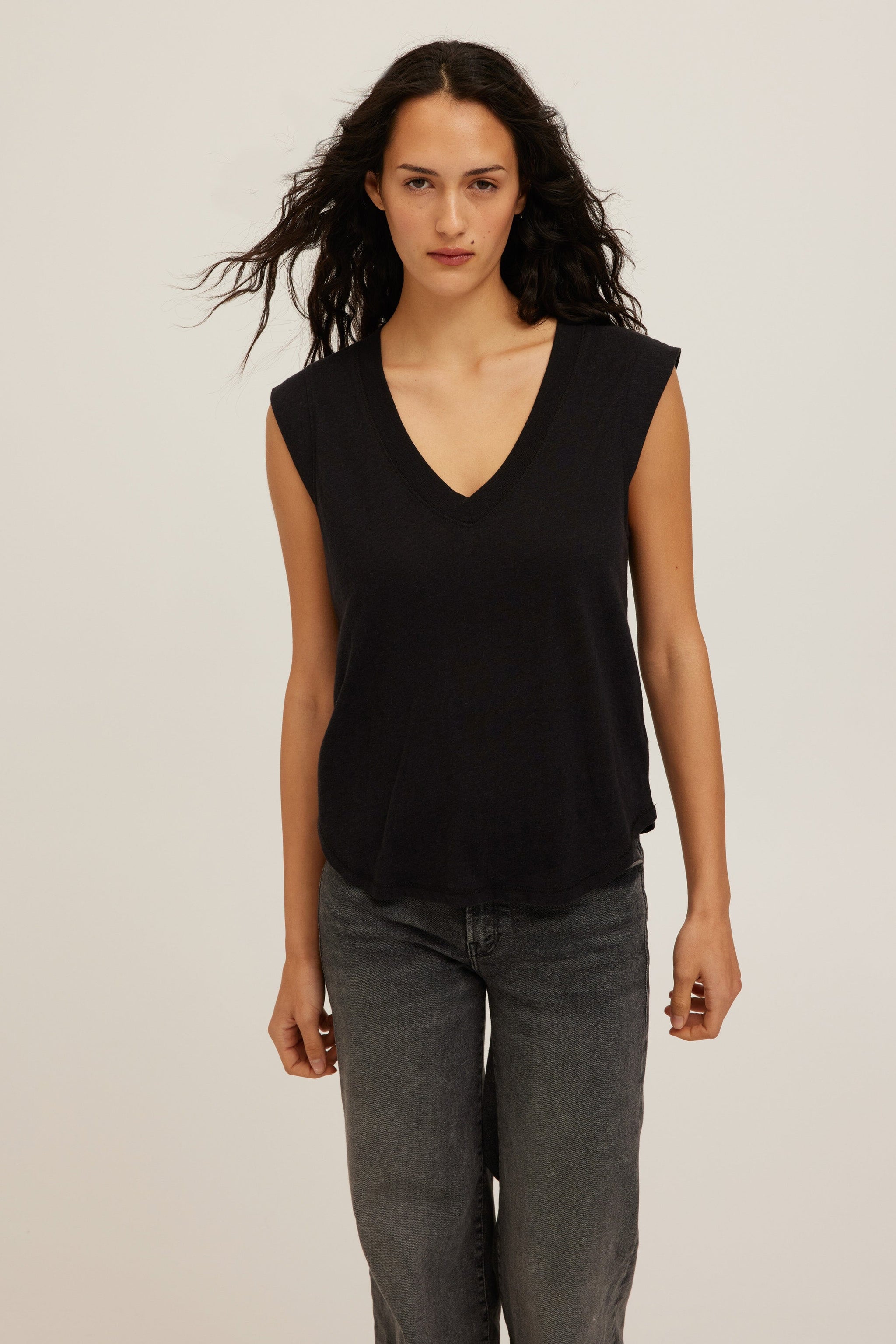 リックオウエンス 22SS KUNTROL TOP V NECK シルク Vネック シースルー