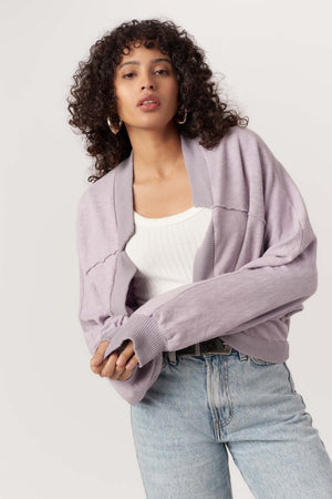 Leyenda Seamed Shrug Cardigan - Violet Stone – PROJECT SOCIAL T