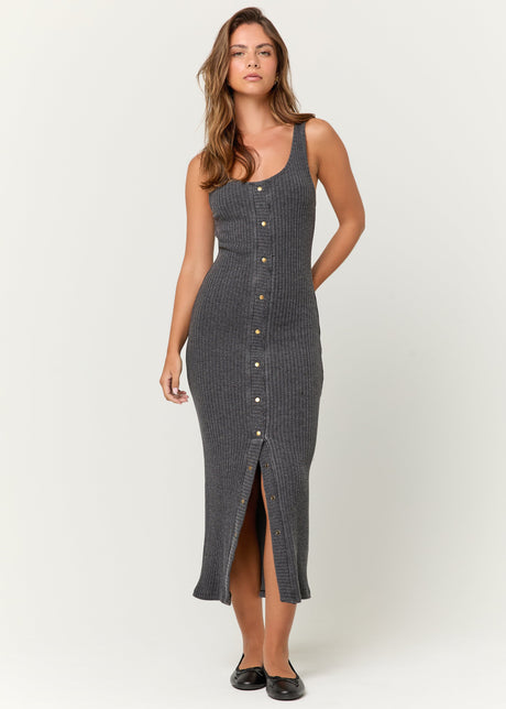 Renata Snap Front Rib Tank Dress DRESS Project Social T 