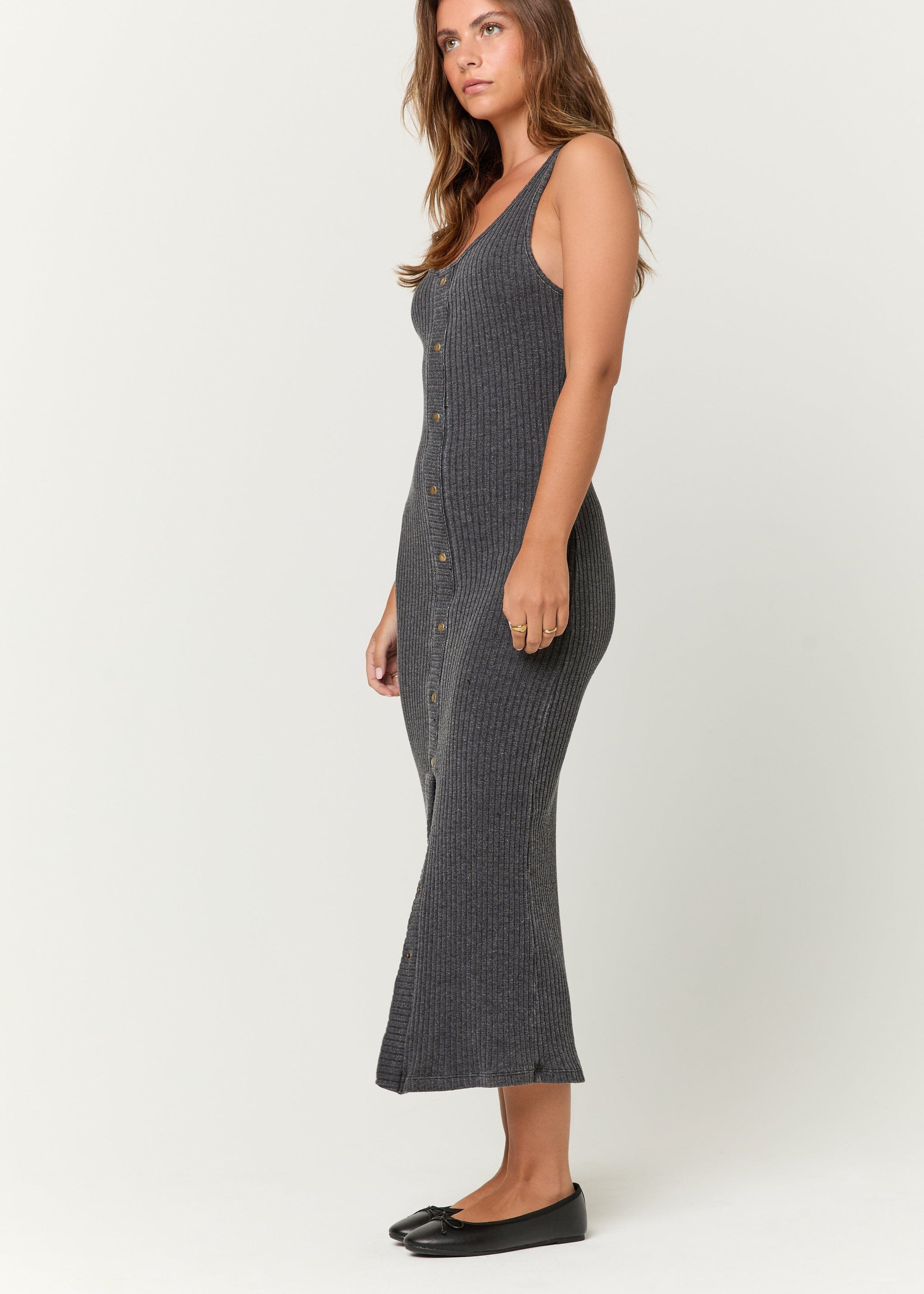 snap front midi dress Topshop snap front midi dress in mid blue