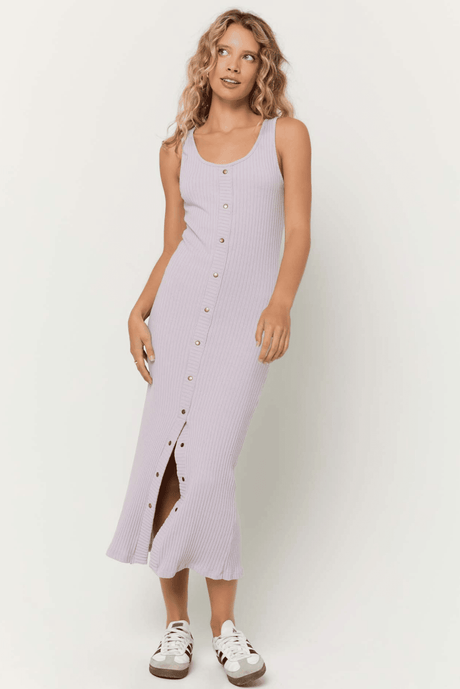 Renata Snap Front Rib Tank Dress DRESS Project Social T 