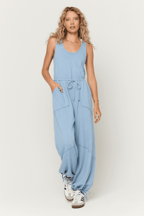 Journey Tie Front Terry Jumpsuit JUMPSUITS Project Social T 
