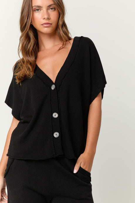 Dorian Button Front Top CARDIGAN Project Social T 
