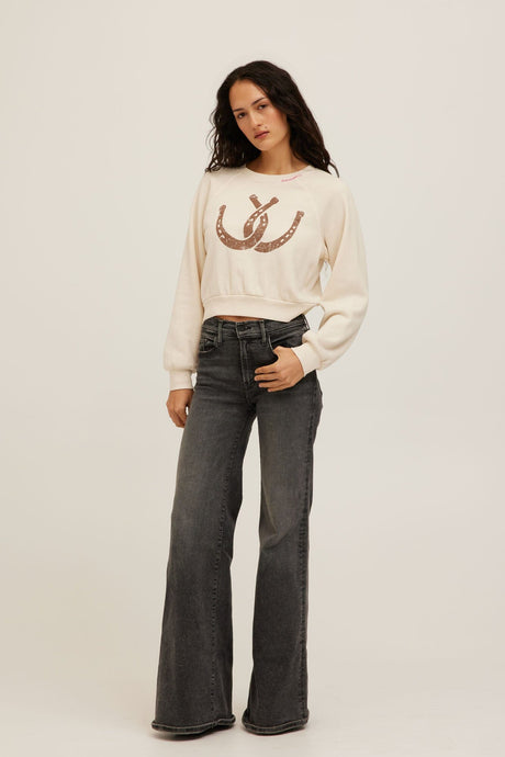 Double Horseshoes Shrunken Sweatshirt Outerwear Sweatshirt Project Social T 
