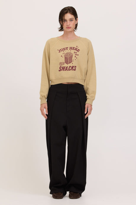 Snacks Shrunken Sweatshirt Outerwear Sweatshirt Graphic Project Social T 