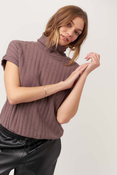 Forever Yours Funnel Neck Rib Tee TEE Project Social T 