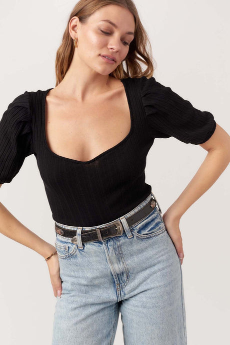 Wildest Dreams Sweetheart Neck Rib Tee TEE Project Social T 