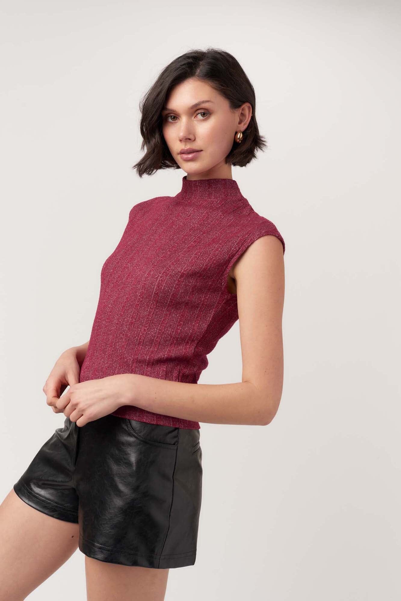Enza Seamed Sweater Rib Mock Neck Tank – PROJECT SOCIAL T