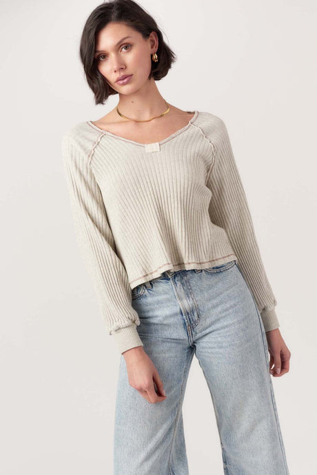 Homebody V-Neck Rib Long Sleeve LONG SLEEVE Project Social T 