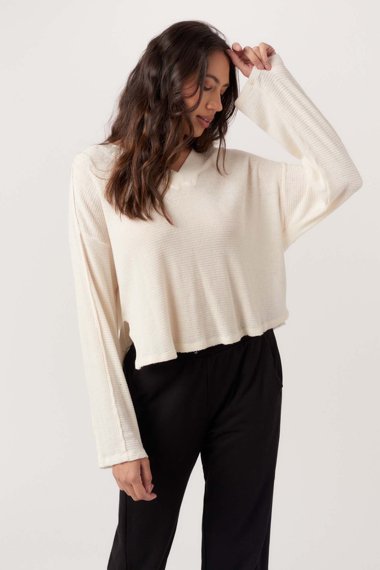 Vinessa Notch Neck Brushed Thermal Top – PROJECT SOCIAL T