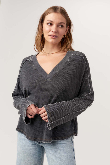 Underground Burnout Thermal V-Neck Long Sleeve LONG SLEEVE Project Social T 