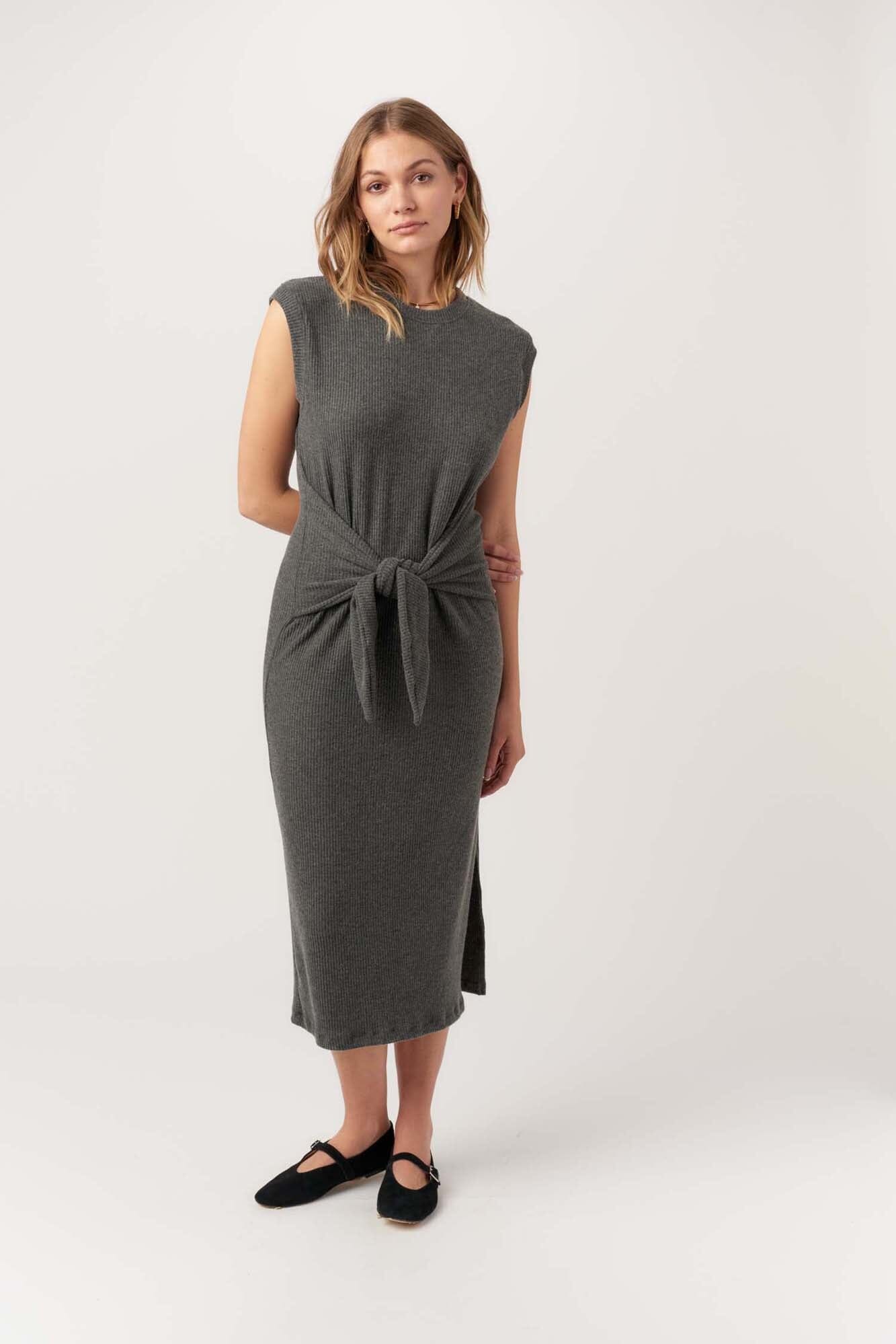 wrap around dress midi That's A Wrap Cozy Rib Midi Dress – PROJECT SOCIAL T