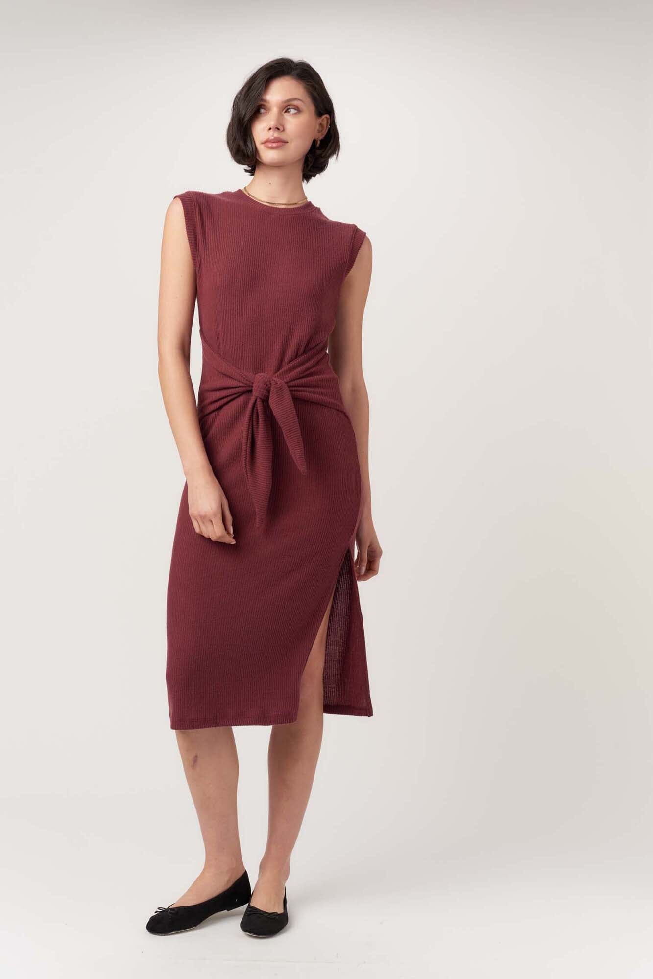 That's A Wrap Cozy Rib Midi Dress PROJECT SOCIAL T That's A Wrap Cozy Rib Midi Dress PROJECT SOCIAL T