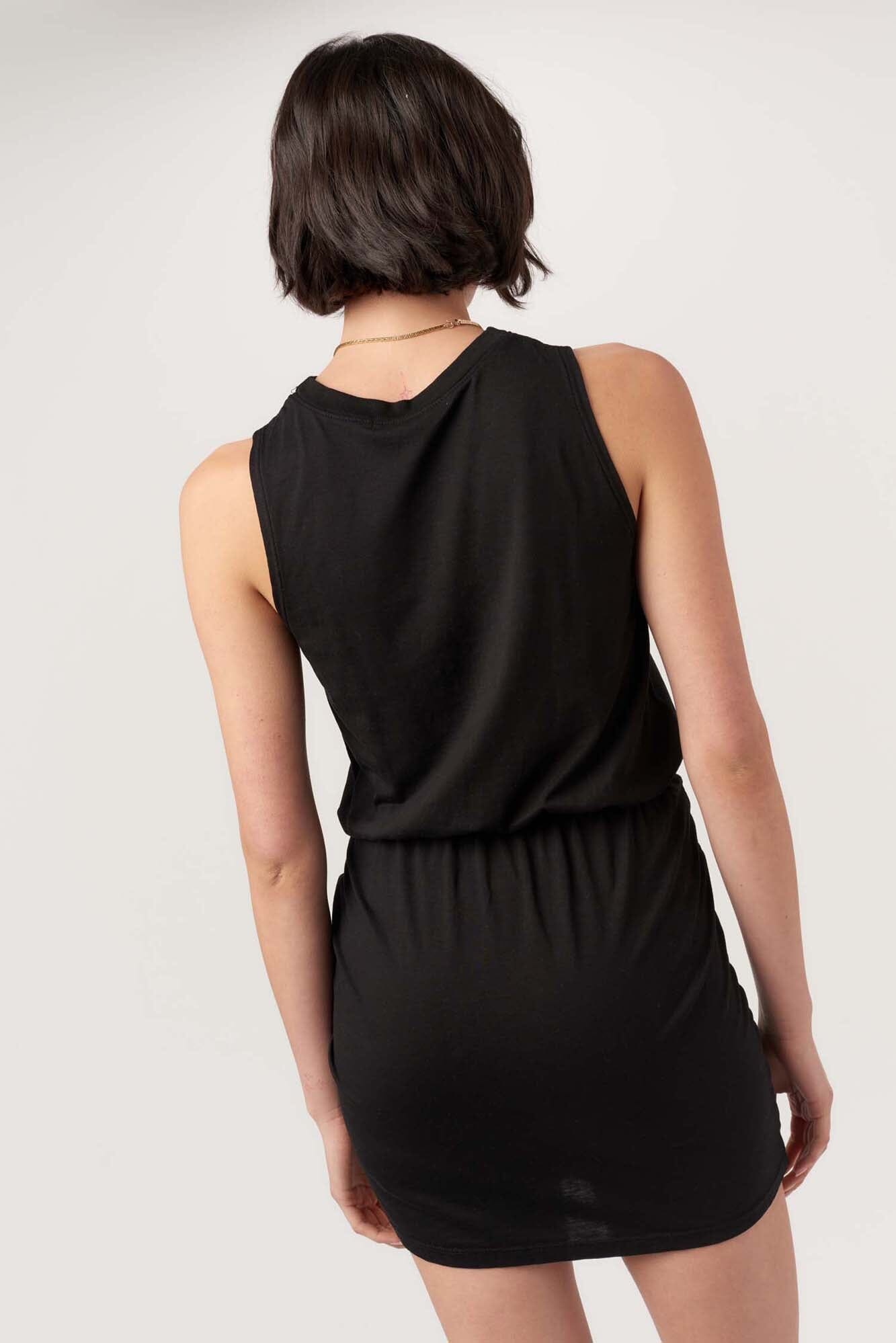 Lisbon Tie Front Mini Dress Black / XS by Project Social T Lisbon Tie Front Mini Dress Black / XS by Project Social T