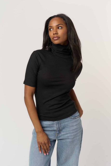 Jesllyn Turtleneck Rib Tee TEE Project Social T 
