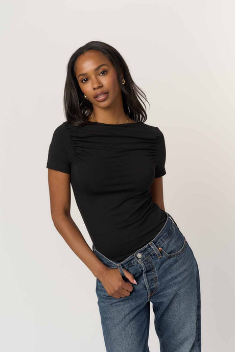 Samari Shirred Tee Tops Tee Project Social T 