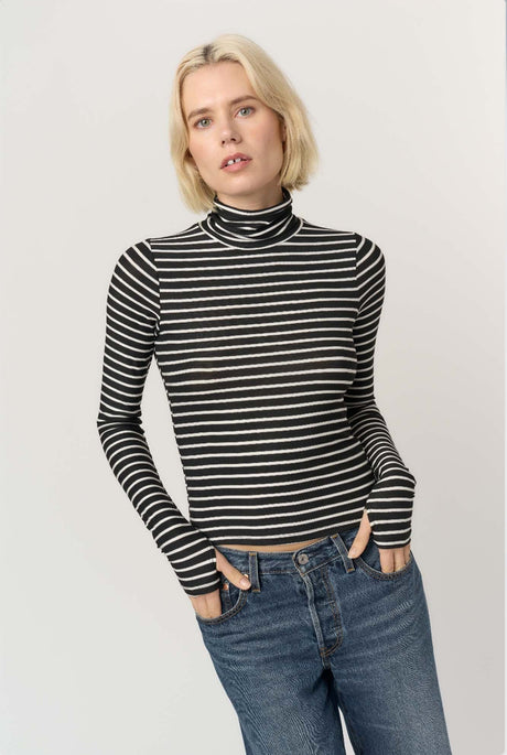 Lipson Striped Longsleeve Turtleneck LONG SLEEVE Project Social T 