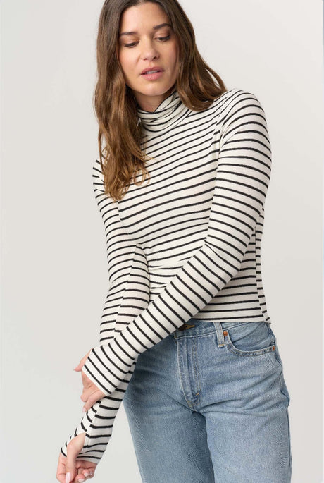 Lipson Striped Longsleeve Turtleneck LONG SLEEVE Project Social T 