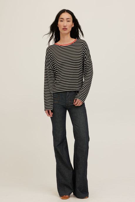 Captain Striped Boyfriend Long Sleeve Tops Long Sleeve Project Social T 