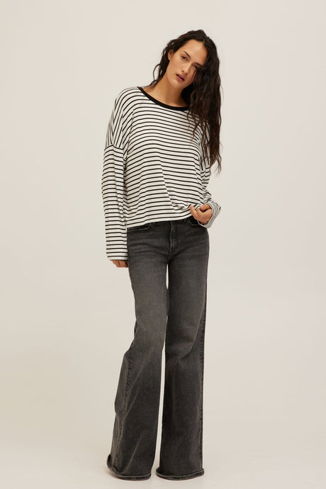 Captain Striped Boyfriend Long Sleeve Tops Long Sleeve Project Social T 