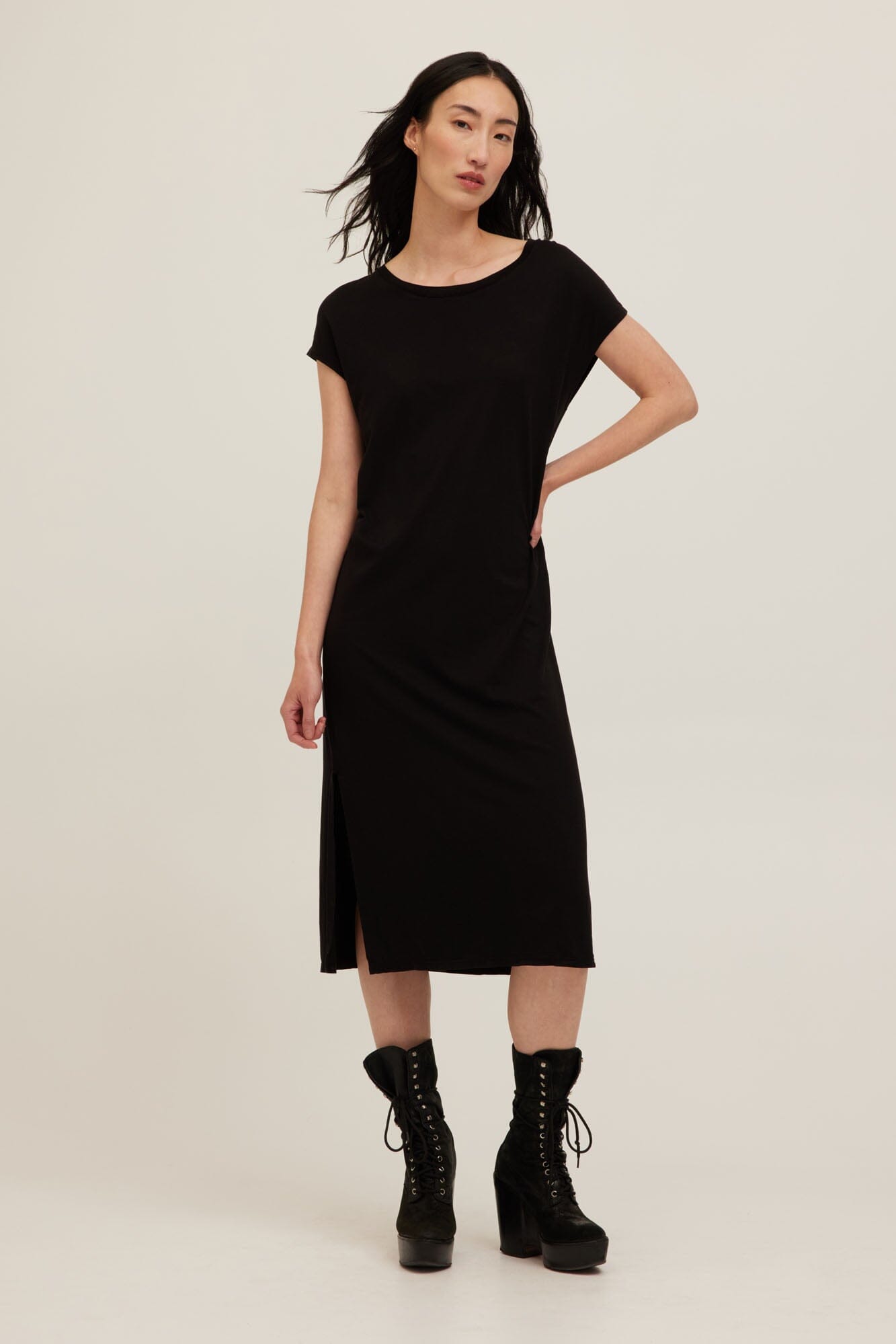 Alina Washed Midi Dress Black / L by Project Social T Alina Washed Midi Dress Black / L by Project Social T