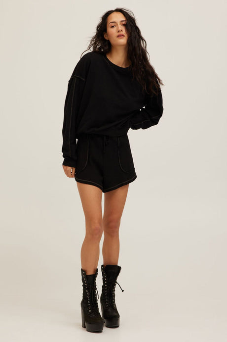 Greene Contrast Stitch Crew Neck Sweatshirt SWEATSHIRT Project Social T 