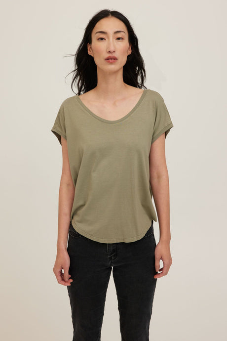Delphina Scoop Neck Tee Tops Tee Project Social T 