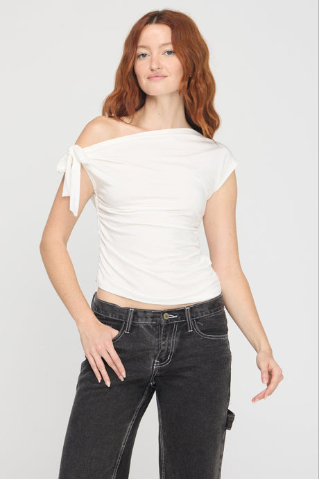 Yasmin Off Shoulder Tee Tops Short Sleeve Shirt Project Social T 