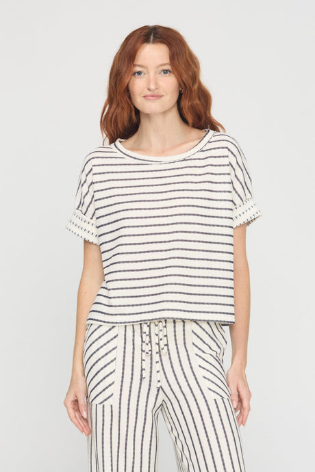 Zadie Ivory Striped Tee Tops Short Sleeve ShirtÊ Project Social T 