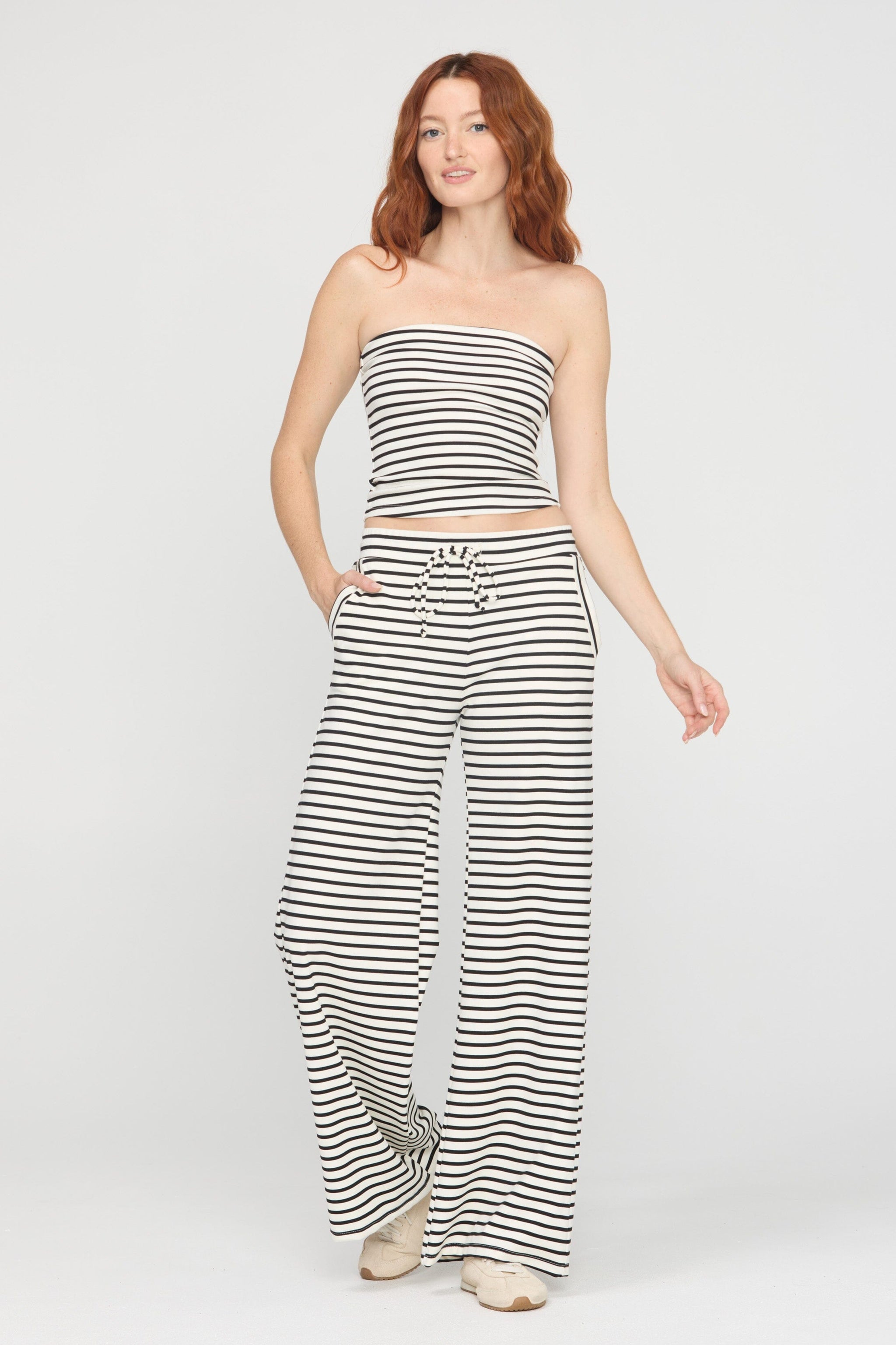 Thea Striped Pant - Ivory/Black – PROJECT SOCIAL T