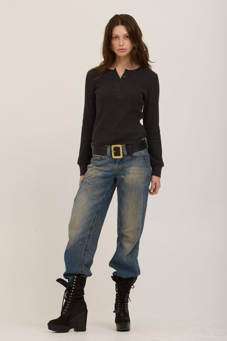 Coastal Henley Tops Long Sleeve Fashion Project Social T 