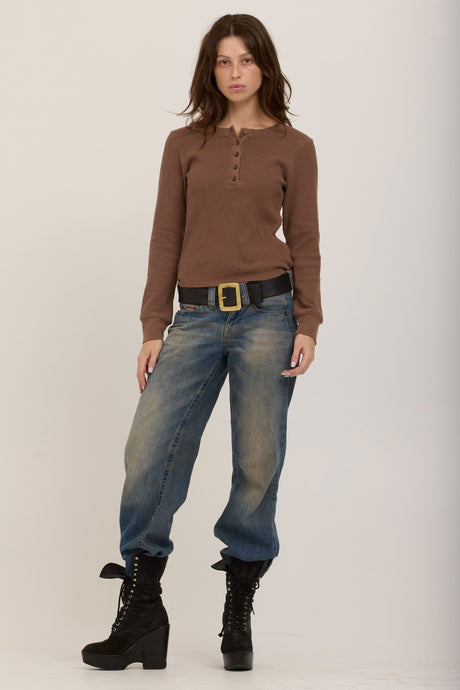 Coastal Henley Tops Long Sleeve Fashion Project Social T 